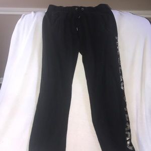 Victoria Secret Sweatpants with gold sequins